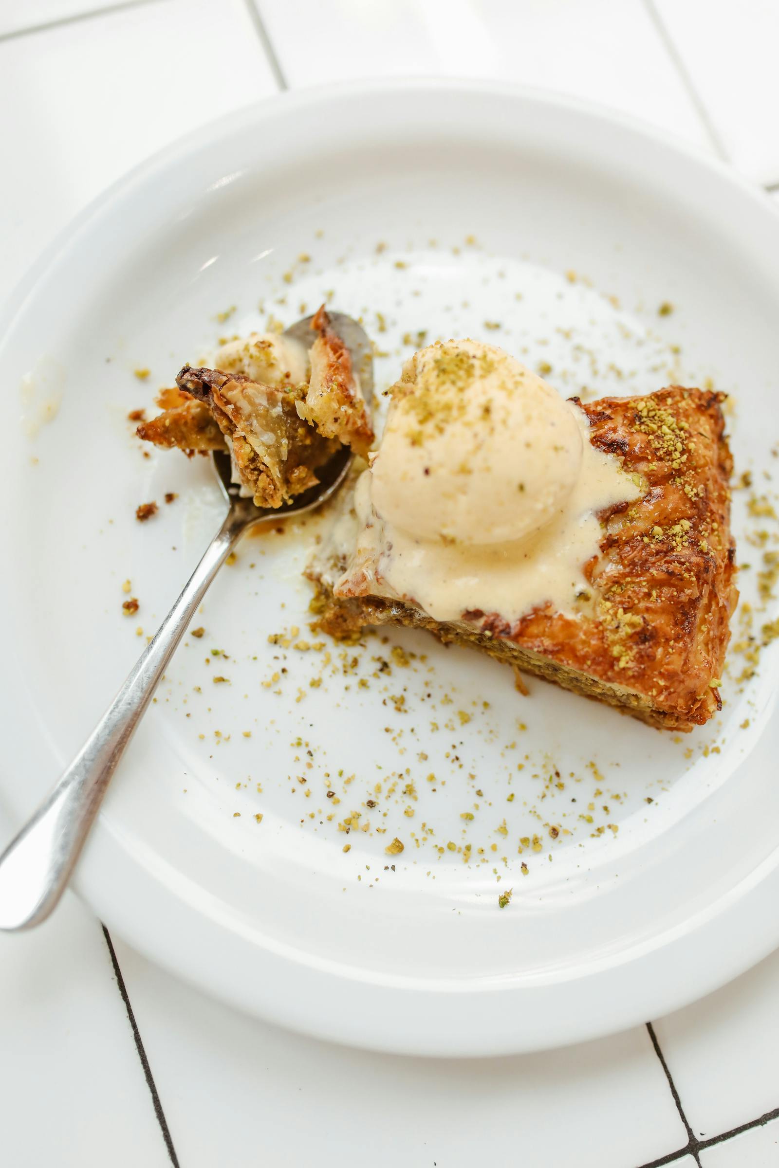 Honey baklava with pistachio